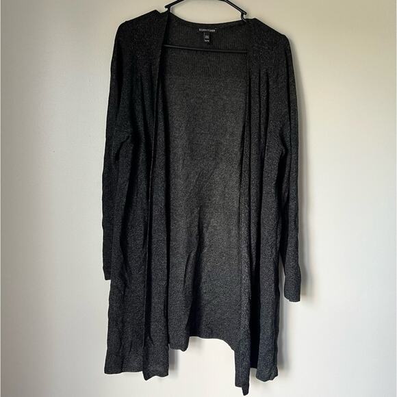 Eileen Fisher Women’s Open Knit Gray Wool Blend Open Front Cardigan XL - Picture 1 of 6